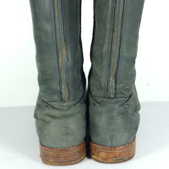 Olukai Women's Holo Lio II US11 Dark Green Leather Back Zip Tall Riding Boots - Picture 9 of 16